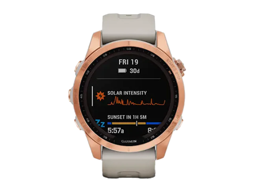 Zegarek Garmin Fenix 7S Solar Różowo-Złoty