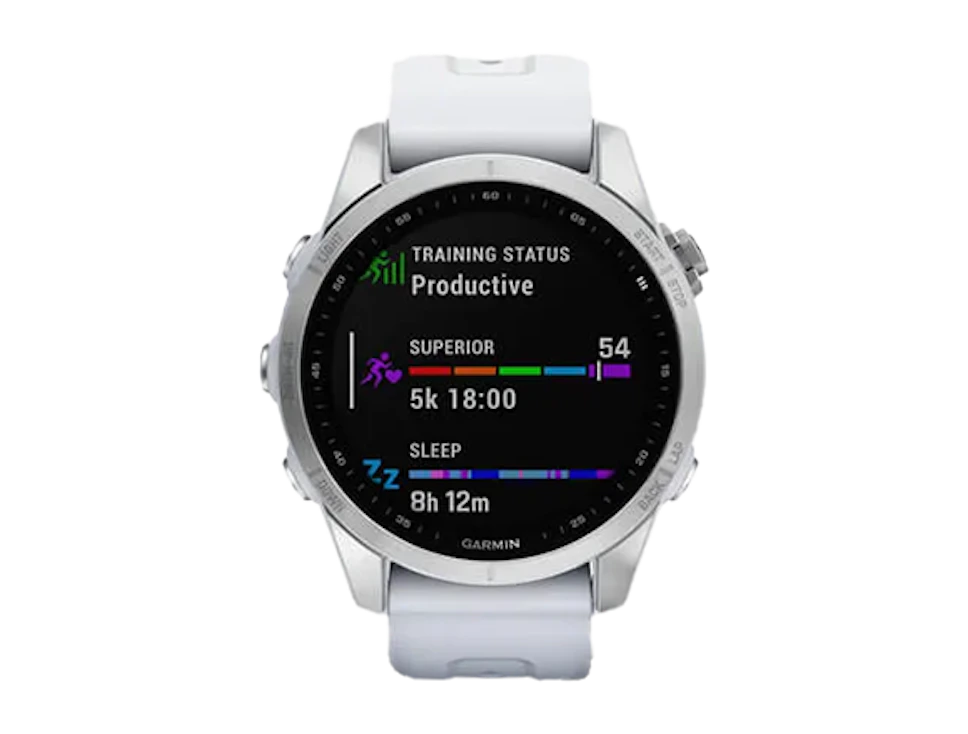 Zegarek Garmin Fenix 7S Srebrno-biały