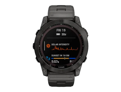 Zegarek Garmin Fenix 7X Sapphire Solar Tytanowy-Szary