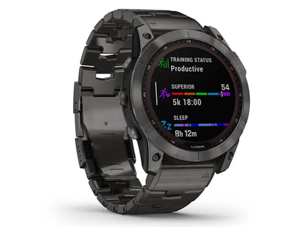 Zegarek Garmin Fenix 7X Sapphire Solar Tytanowy-Szary