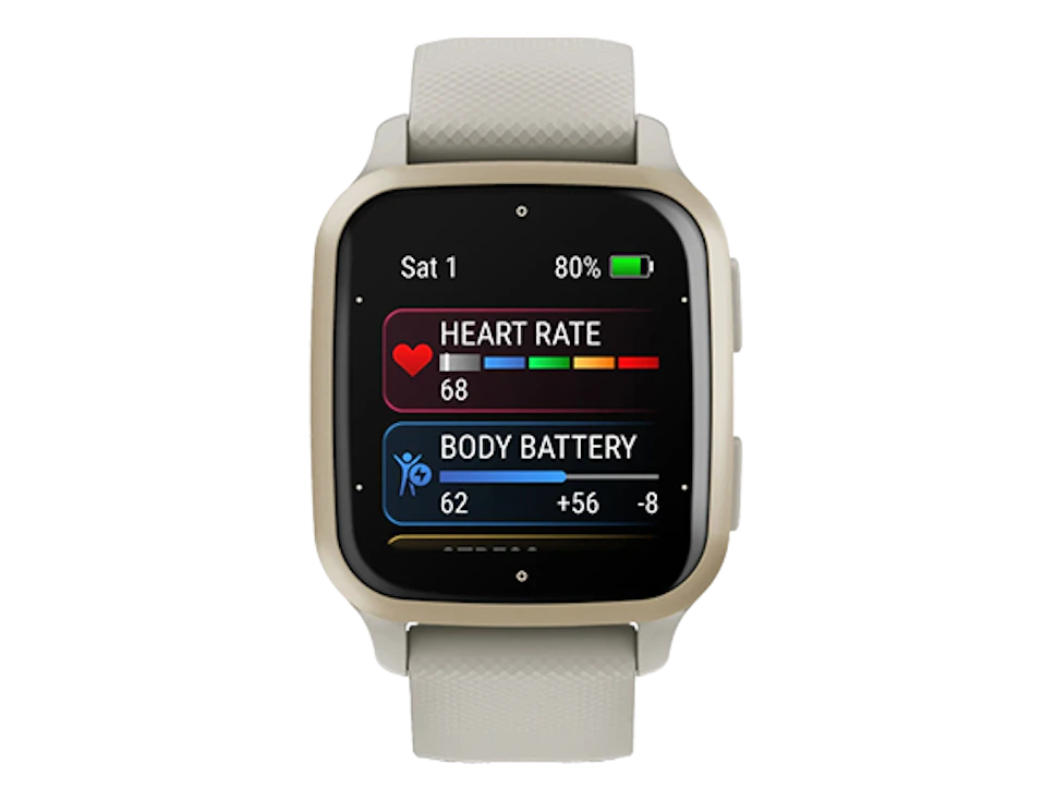 Zegarek Garmin Venu Sq 2 Music kremowo-złoty