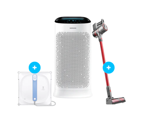 Zestaw Oczyszczacz Samsung + Winbot do okien + Roborock h7