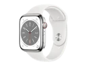 Smartwatch Apple Watch 8 45mm Silver GPS + Cellular Stalowy