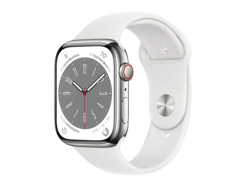 Smartwatch Apple Watch 8 45mm Silver GPS + Cellular Stalowy
