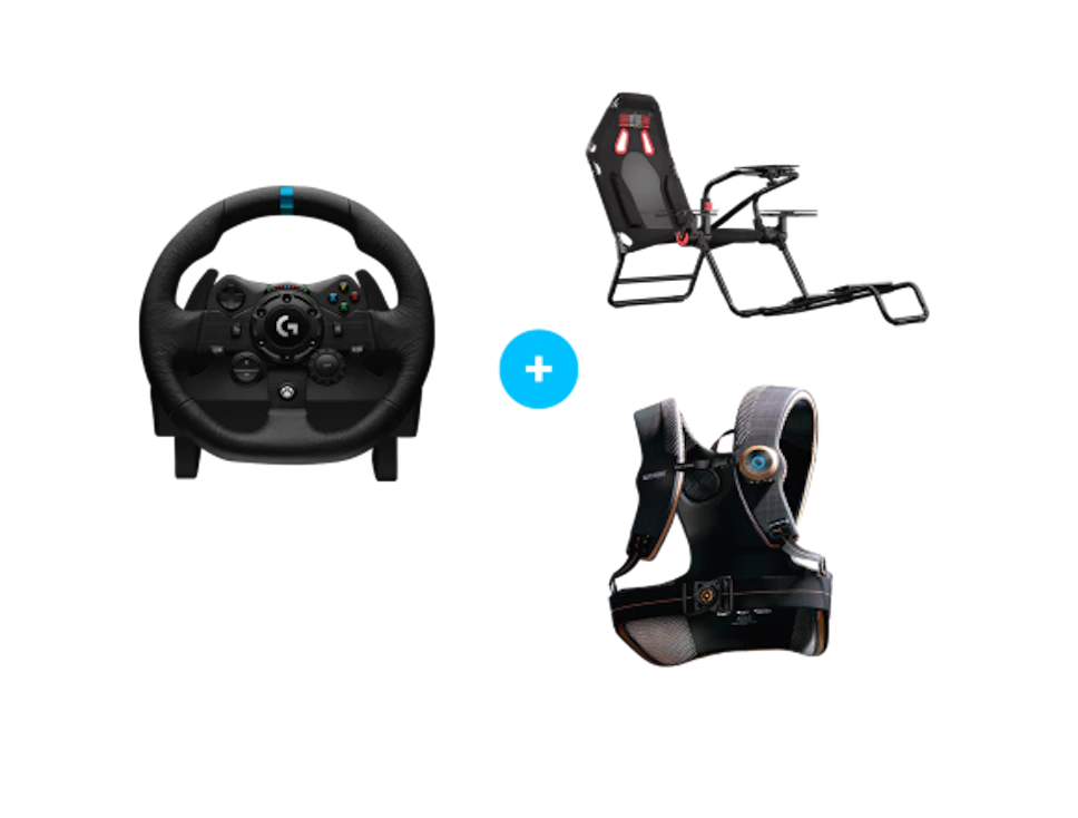 Zestaw Kierownica Logitech G923 + Kokpit + Kamizelka haptyczna